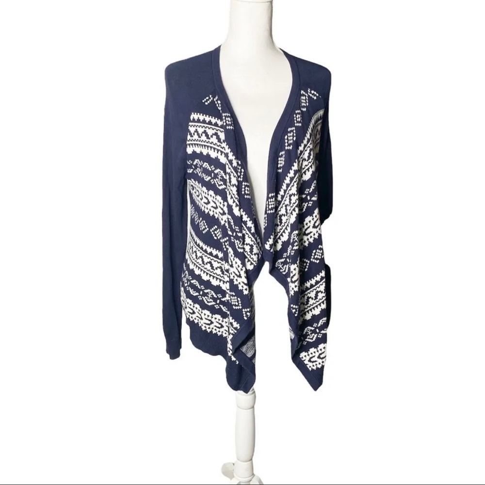 Nautica open front draped cardigan sweater Sz sm